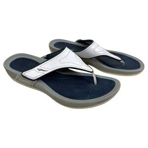 Dansko 41 Katy 2 Thong Sandals White Blue Flip Flops (US 10-10.5)